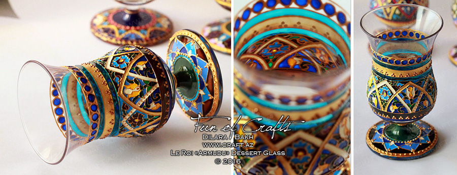 handpainted glass Baku Azerbaijan